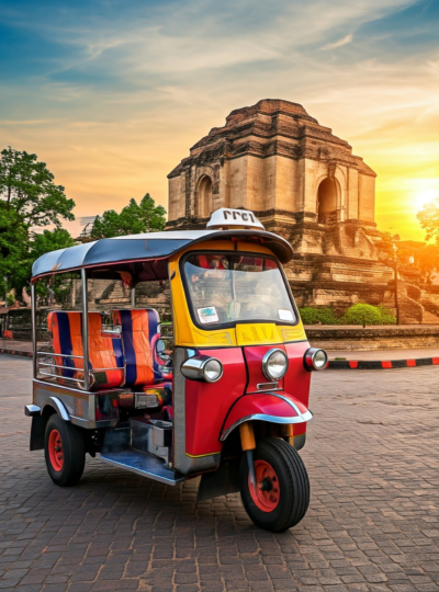真心市集JJ Market(平日換瓦洛洛市場)→嘟嘟車遊覽古城 (塔佩門、柴迪隆寺、帕辛寺、水果街)→露營風燒烤BBQ