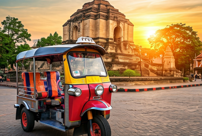 真心市集JJ Market(平日換瓦洛洛市場)→嘟嘟車遊覽古城 (塔佩門、柴迪隆寺、帕辛寺、水果街)→露營風燒烤BBQ