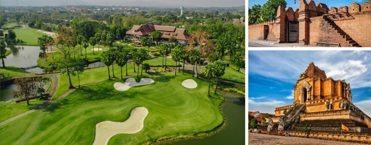 DAY2 清邁頂峰綠谷鄉村高爾夫俱球場 (18洞、含果嶺費、桿弟費用、一人一台球車)→蘭納古城探索→泰北帝王餐&泰國傳統舞蹈表演秀